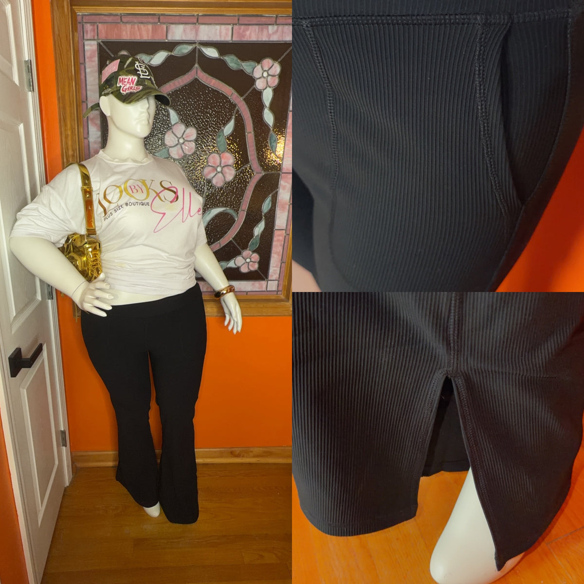 Flare ribbed yoga pants