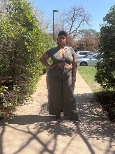 Tie-front jumpsuit