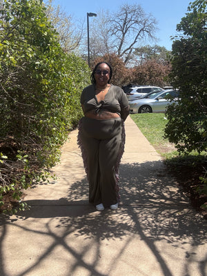 Tie-front jumpsuit