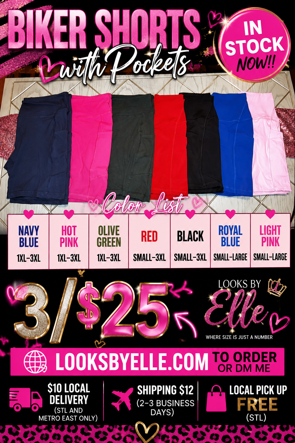 BIKER SHORTS WITH POCKETS