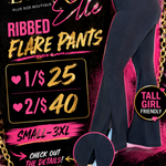 Flare ribbed yoga pants